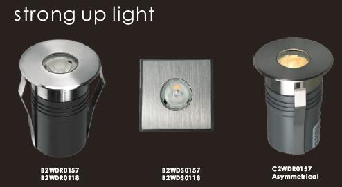 2W / 3W/φως Inground των ομαλών οδηγήσεων επιφάνειας SMD ελαφριών με το τετραγωνικό μπροστινό δαχτυλίδι 4