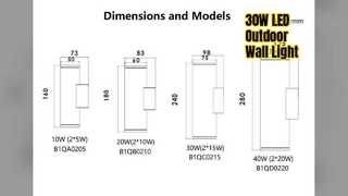 Φωτιστικό τοίχου LED 30W Αρχιτεκτονικός φωτισμός εξωτερικού χώρου